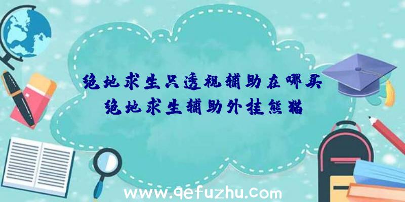 「绝地求生只透视辅助在哪买」|绝地求生辅助外挂熊猫